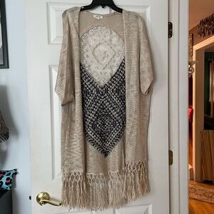 Boho style sweater